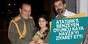 Atatürk'e benzeyen oyuncu Kaya, Havza'yı ziyaret etti