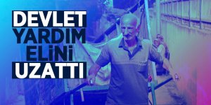 Kağıt toplayarak görme engelli eşine bakan yaşlı adama devlet yardım elini uzattı