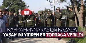 Otobüs kazasında ölen asker, son yolculuğuna uğurlandı 