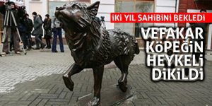 Vefakar köpeğin heykeli dikildi