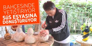 Bahçesinde yetiştiriyor süs eşyasına dönüştürüyor